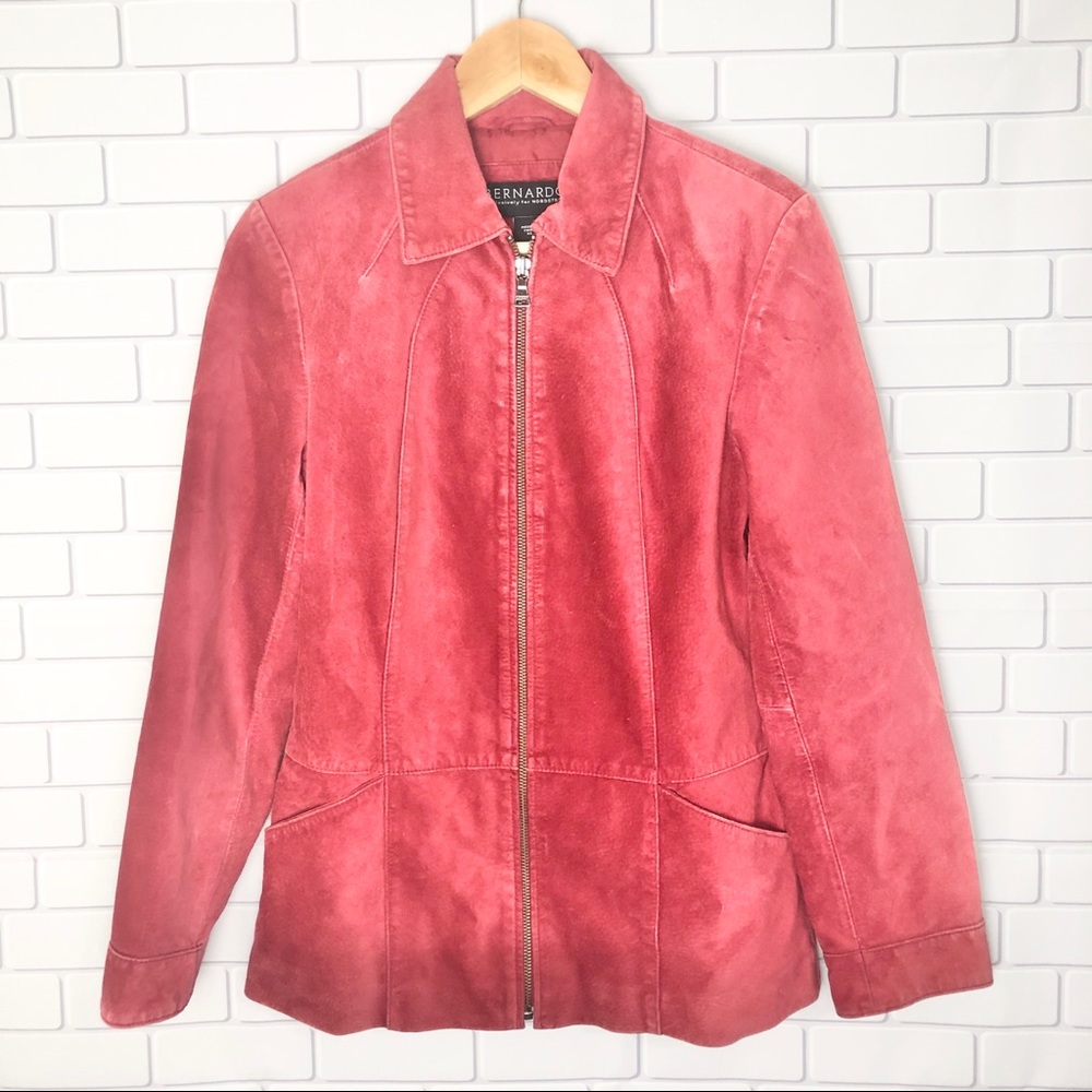 Bernardo Suede Leather Washable XS Jacket Coat